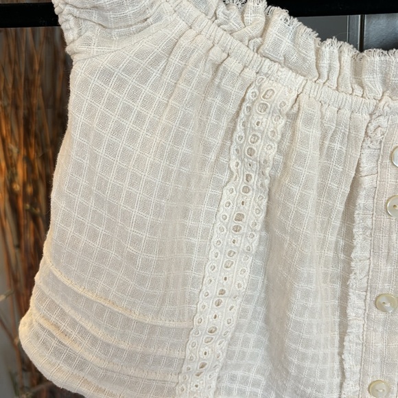 Urban Outfitters Natasha Crop Top Ivory. Size Small NWOT - Picture 8 of 17